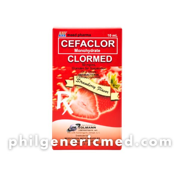 Cefaclor Monohydrate CLORMED 50mg/ml Drops 10ml 1's