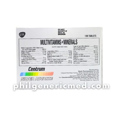 Multivitamins + Minerals Tablet CENTRUM SILVER ADVANCE 100's - Image 2