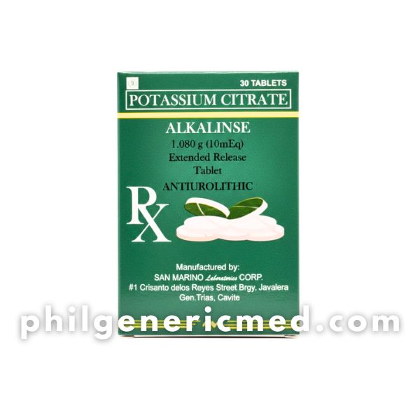 Potassium Citrate ALKALINSE 1.080g Tablet 30's