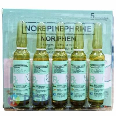 Norepinephrine 1mg/ml(4mg/4ml)/ampules (NORIPHEN) - Image 2