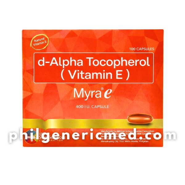 D-Alpha Tocopherol MYRA E Vitamin E 400I.U. Capsule 100's