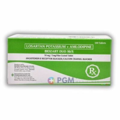 Losartan Potassium + Amlodipine 50mg/5mg Tablet (BIOZART DUO)