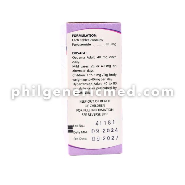 FUROSEMIDE 20mg Tablet 100's - Image 3