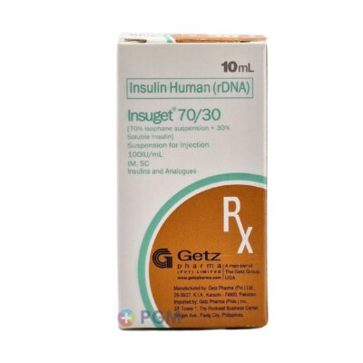 Insulin Human (rDNA) 100IU/ml/10ml Vial ( INSUGET 70/30 )