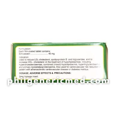 Simvastatin ZIMVAST 40mg Film-Coated Tablet 100's - Image 3