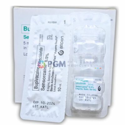 Bupivacine Hydrochloride 5mg/ml/5x10ampules (SENSORCAINE 0.5%) - Image 2