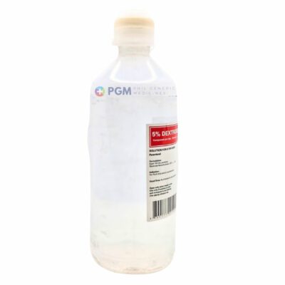 5% Dextrose In Water 500ml Solution for IV Infusion Euro-Med 1's - Image 2