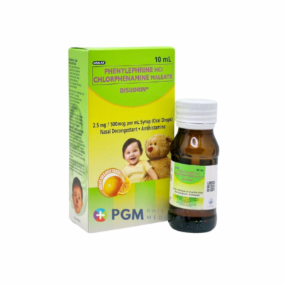 Phenylephrine HCI Chlorphenamine Maleate Paracetamol DISUDURIN 2.5mg/500mcg per 5ml Syrup Oral Drops - Image 2
