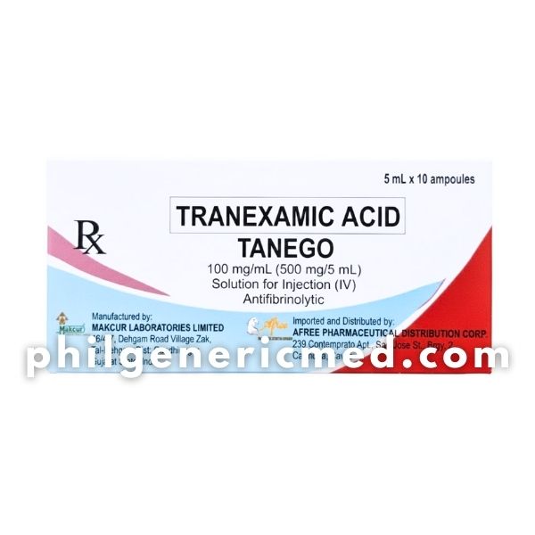 Tranexamic Acid TANEGO 100mg/ml 500mg/5ml Ampoules 10's