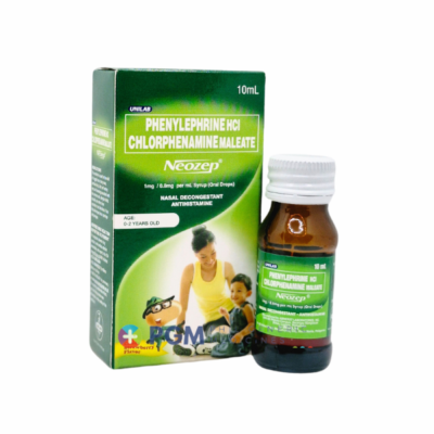 Phenylephrine HCI Chlorphenamine Maleate Paracetamol 1mg/0.8mg per ml Syrup/10ml ( NEOZEP ) - Image 2