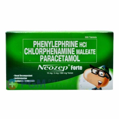 Phenylephrine HCI Chlorphenamine MALEATE Paracetamol 10mg/2mg/500mg Tablet ( NEOZEP FORTE )