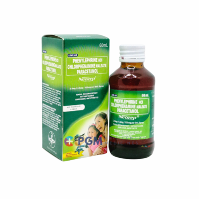 Phenylephrine HCI Chlorphenamine Maleate Paracetamol 2.5mg / 0.5mg / 125mg per 5ml / 60ml ( NEOZEP ) - Image 2