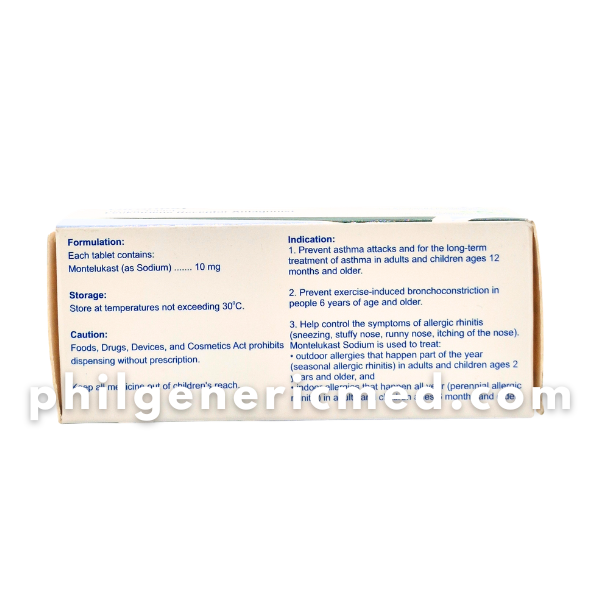 Montelukast Sodium DIRONEST 10mg Tablet 100's - Image 3