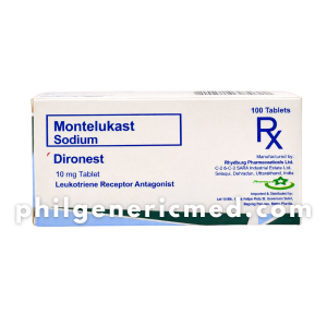 Montelukast Sodium DIRONEST 10mg Tablet 100's