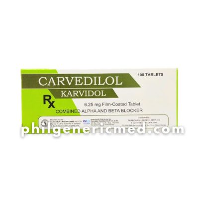 Carvedilol KARVIDOL 6.25 mg Tablet 100's