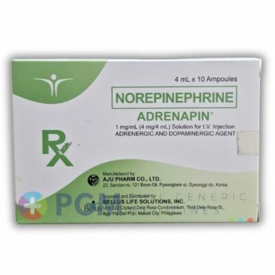 Norepinephrine 1mg/ml(4mg/4ml)/ampules (ADRENAPIN)