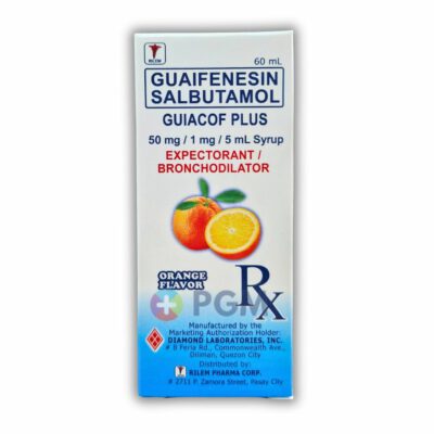 Guaifenesin + Salbutamol 50mg/1mg/5ml/60ml Syrup (Guiacof Plus)