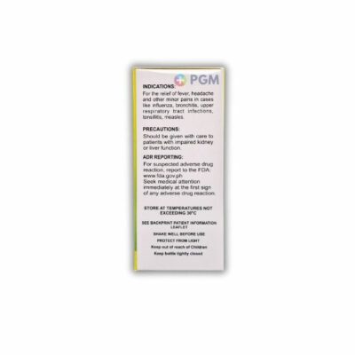 Paracetamol 125mg/5ml/60ml Syrup MILGESIC - Image 3