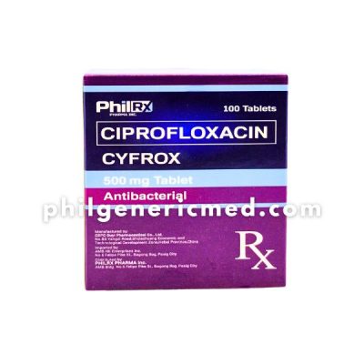 Ciprofloxacin CYFROX 500mg Tablet 100's