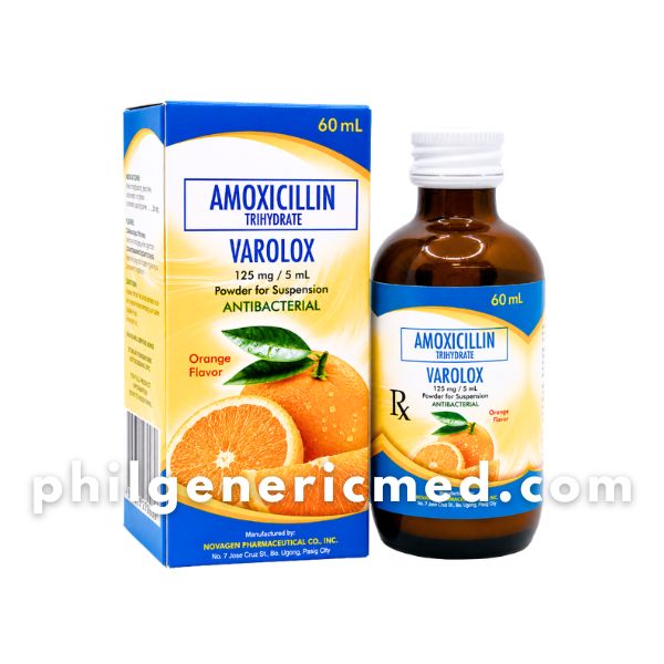 Amoxicillin VAROLOX 125mg/5mL Powder for Oral Suspension Syrup (Orange Flavor) 60ml 1's - Image 2
