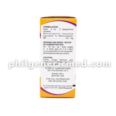 Metronidazole AMBIDAZOL 125mg/5ml Syrup 60mL - Image 4