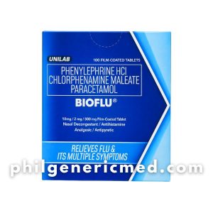 Phenylephrine HCI Chlorphenamine Paracetamol BIOFLU 500mg Tablet 100's