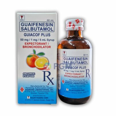 Guaifenesin + Salbutamol 50mg/1mg/5ml/60ml Syrup (Guiacof Plus) - Image 2