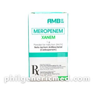 Meropenem XANEM 1g Powder for Injection (IM/IV) Vial 1's