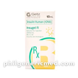 Insulin Human (rDNA) INSUGET-R 100IU/mL Solution for Injection 10ml 1's
