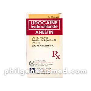 Lidocaine Hydrochloride ANESTIN 2% (20mg/ml) vial 1's