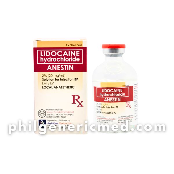 Lidocaine Hydrochloride ANESTIN 2% (20mg/ml) vial 1's - Image 2