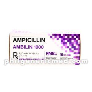 Ampicillin AMBILIN 1000 1g Powder for Injection (IM/IV) Vial 10's