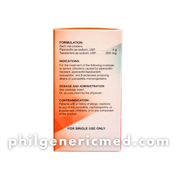 Piperacillin + Tazobactam PIPETASAPH-4.5 4g/500mg Powder for Injection Vial 1's - Image 3