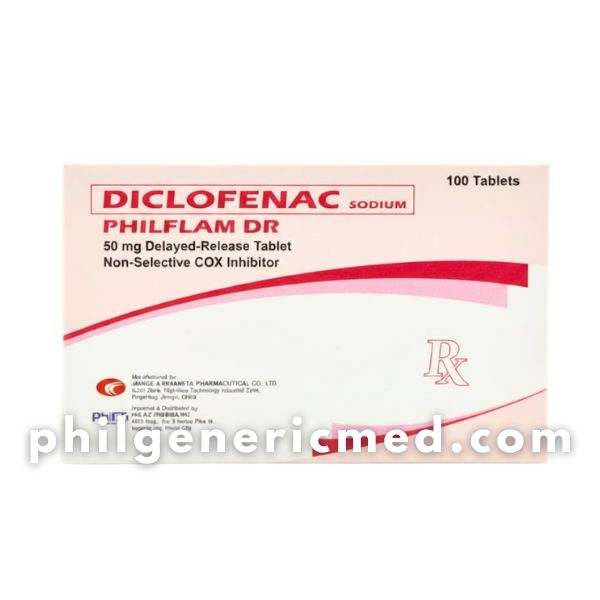 Diclofenac Sodium PHILFLAM DR 50mg Tablet 100's