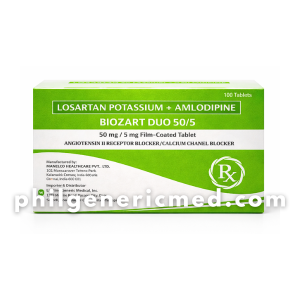 Losartan Potassium + Amlodipine BIOZART DUO 50mg/5mg Tablet 100's