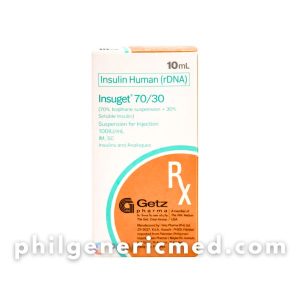 Insulin Human (rDNA) INSUGET 70/30 100IU/ml Vial 10ml 1's