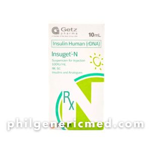 Insulin Human (rDNA) INSUGET N 100IU/ml Vial 10ml 1's