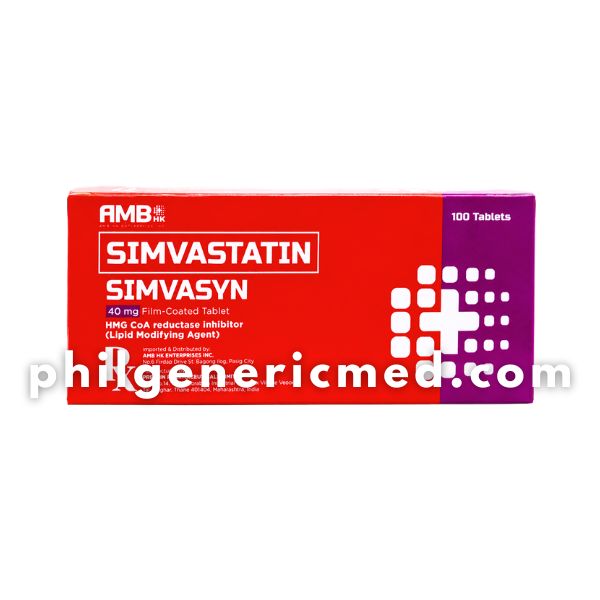 Simvastatin SIMVASYN 40mg Film-Coated Tablet 100's
