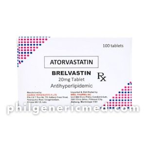 Atorvastatin BRELVASTIN 20mg Tablet 100's