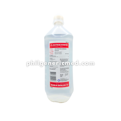 5% Dextrose In Water 1000mL Euro-Med Solution for IV Infusion Parenteral