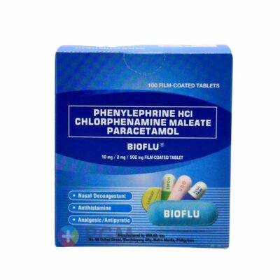 Phenylephrine HCI Chlorphenamine MALEATE Paracetamol 10mg/2mg/500mg Tablet ( BIOFLU )