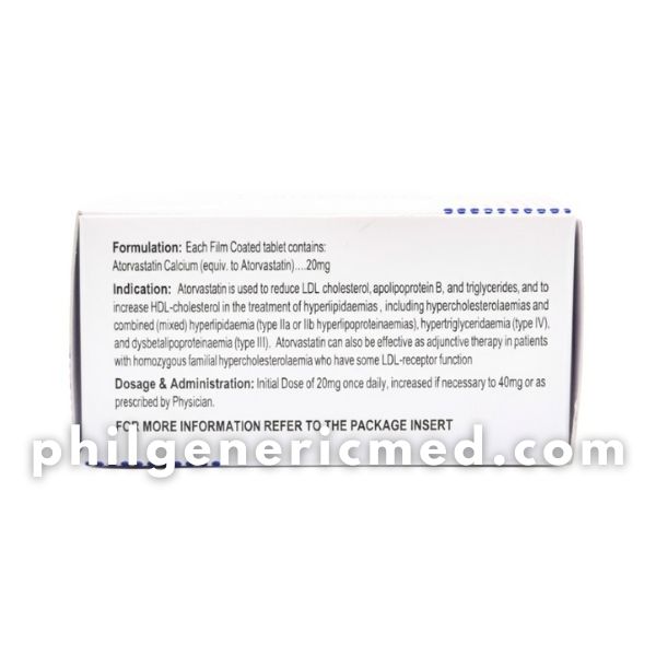 Atorvastatin BRELVASTIN 20mg Tablet 100's - Image 2