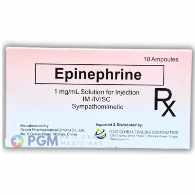 Epinephrine 1mg/ml/ampules (SYMPATHOMIMETIC)