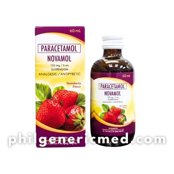 Paracetamol NOVAMOL 125mg/5mL Oral Suspension 60mL - Image 2