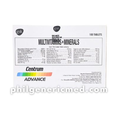 Multivitamins + Minerals Tablet  CENTRUM ADVANCE 100's - Image 2