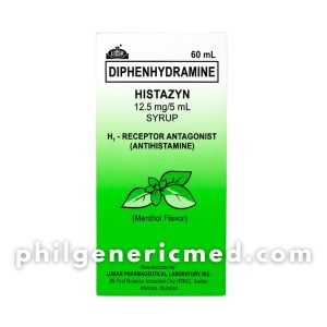 Diphenhydramine HISTAZYN 12.5mg/5ml/60ml Syrup 6OmL