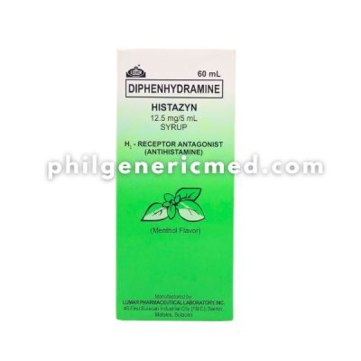 Diphenhydramine HISTAZYN 12.5mg/5ml/60ml Syrup 6OmL