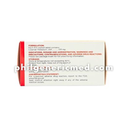 Losartan Potassium LOSAAR 100 100mg Fil-Coated Tablet 100's - Image 2