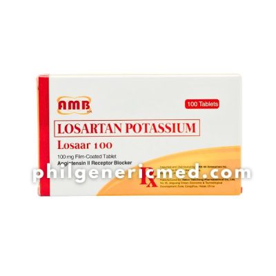 Losartan Potassium LOSAAR 100 100mg Fil-Coated Tablet 100's