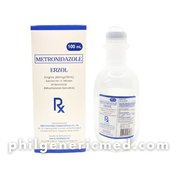 Metronidazole 5mg/ml ERZOL 500mg/100ml IV Infusion 1's - Image 2